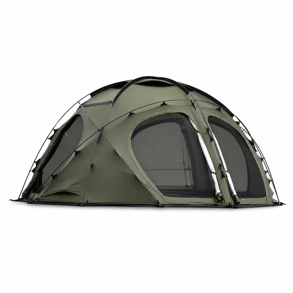 Eight-person large geodesic dome tent